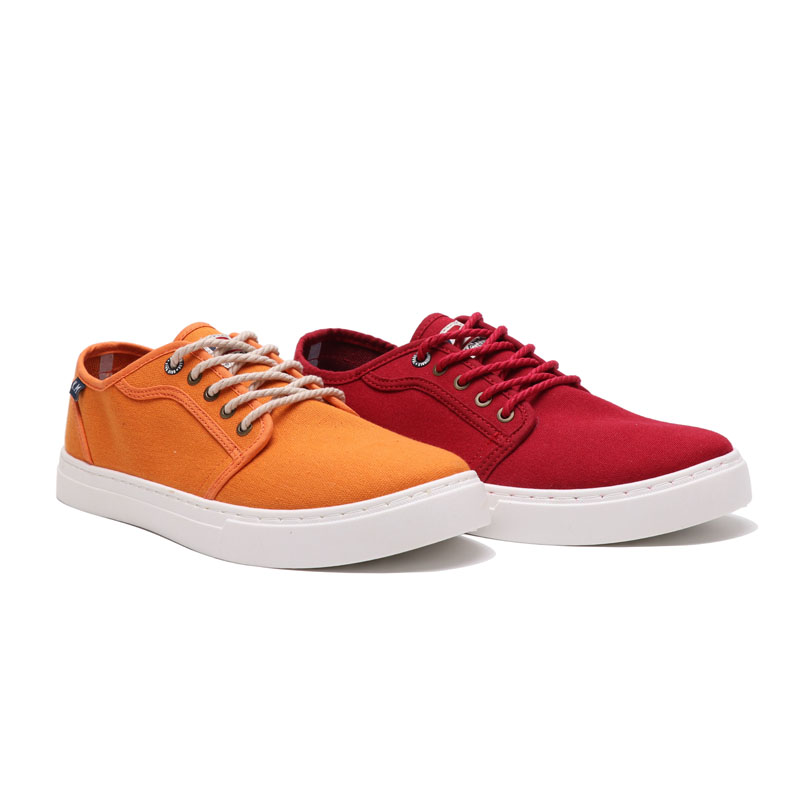 Breathable lace-up canvas shoes