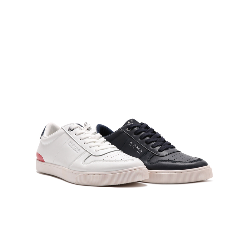 New men's lace up small white shoes