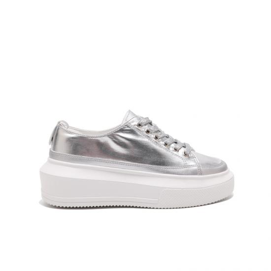 New arrival silver low-top lightweight wedge leisure sneakers